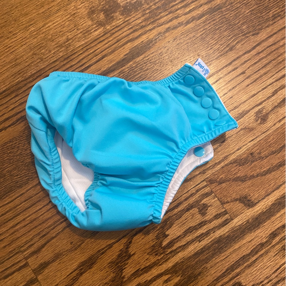 iplay brand reusable swim diaper/rash guard, blue, size 24mo
